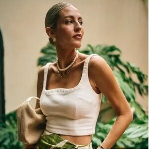 Antonio Melani x M.G. Style Abbie Sweetheart Neck Sleeveless Crop Top